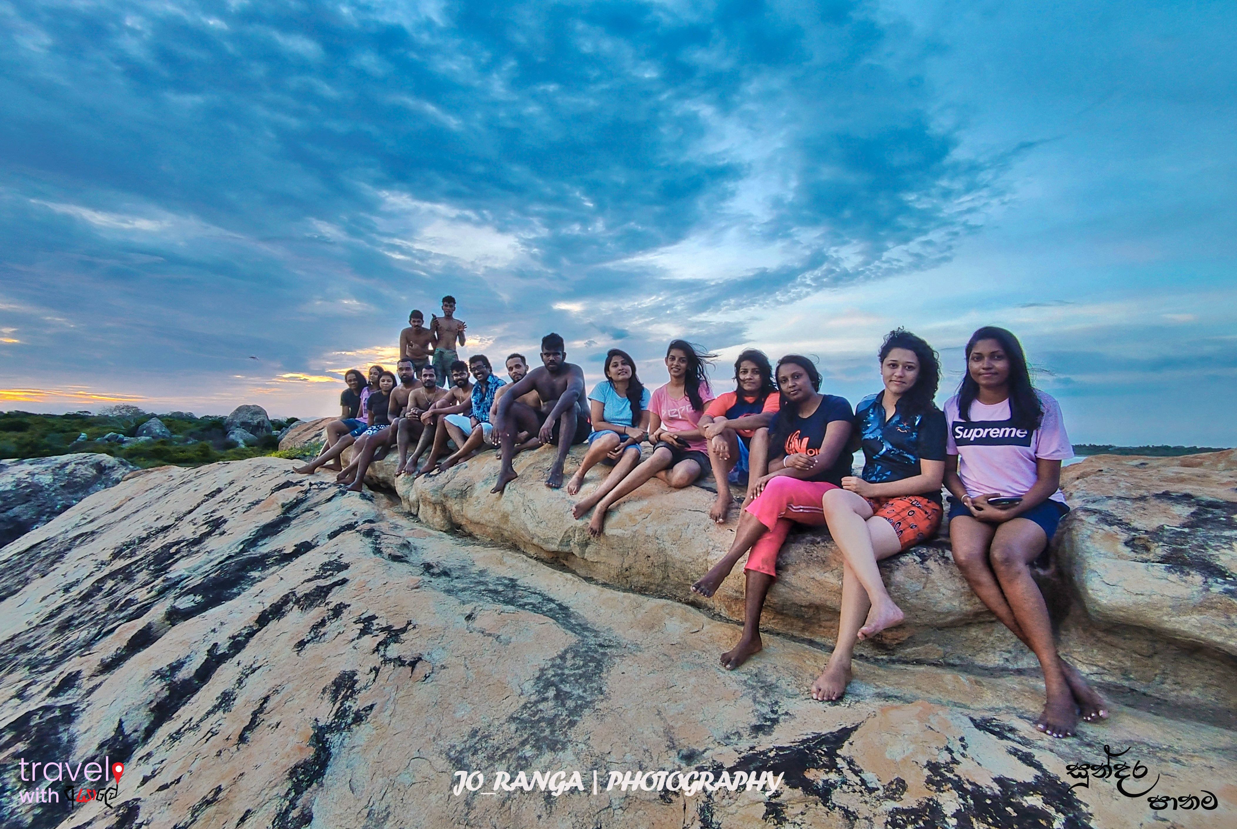 Group of friends at a beach.